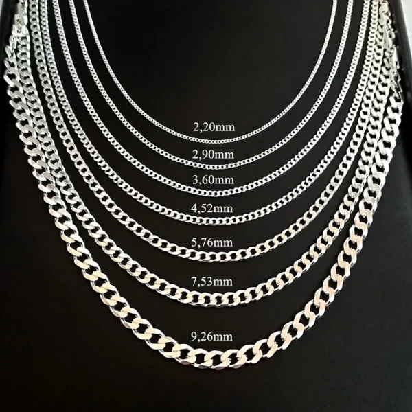 sterling silver curb chain